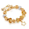 Gold Liebes-Kristall Charms für Pandora Armband-Frauen-Mode-Schmuck Valentine Geschenk
