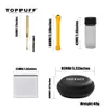 Toppuff snuff set dahil pirinç enfiye kaşıkla + alüminyum snuff saman tüp sniffer + cam panel + cam hap şişesi duman borusu