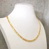 5pcs/ lot in bulk Golden stainless steel Fashion XMAS Gifts Figaro Link Chain necklace jewelry 7mm 18-30 inch choose