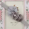 Epecket DHL livraison gratuite Fleur rose cousue à la main bande de cheveux nouveau-né DATG126 Bandeaux de bijoux de cheveux