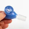 Kalın Pyrex Cam Kase 14mm Erkek Mavi Çiçek Tütün Tütün Sigara Aksesuarları Bong Kaseleri Bongs Bongs