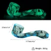 Glow in the dark silicone glass pipe for 7 word shape smoking pipes with Hidden Bowl Piece Bent Spoon Type Unbreakable Luminous