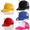 21 cores Boné de beisebol infantil Adulto Mesh Bonés Em branco Trucker Hats Snapback Hats Meninas Meninos Touca infantil GH627