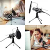 Home Home Professional Live Contenser Microphone Vocal Recording Mic Stand Stand for Computer Phone270y