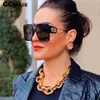 46371 Marka Tasarım Lüks Kare Güneş Erkekler Kadınlar Moda Shades UV400 Vintage Gözlük