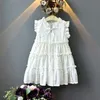 Été bébé fille dentelle florale maille princesse Tutu robe enfants évider mariage robe de baptême robe pour enfants fête Vestidos1