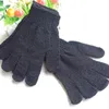 Gant de bain exfoliant en forme de cinq doigts noir Gants de bain à cinq doigts Gants noirs intrafamiliaux Fournitures de bain à domicile