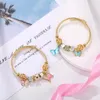 Fashion Butterfly hanger Charm Bangle mooie meid sieraden gradiënten armbanden kraal charmes diy cadeau942765