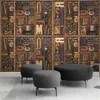 İngilizce oyma Milofi özel dokunmamış duvar kağıdı ahşap 3D TV dekoratif boyama arka plan duvar resmi alfabe