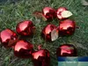 Plastic schuim glanzende xmas hanger ornament 5 cm, 4 cm rood en goud kleur, kerst huis decoraties groothandel, ornament fabriek 36pcs / lot