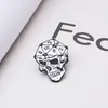 Skeleton skull word D20 face dice digital creative Dungeons and Dragons enamel pin trendy personality cool retro punk brooch pin clothes bac