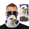 3D Birds Printed Headwear America USA National Flag Magic Scarf Protective Face Mask Cycling Protective Gear Fashion Cycling Masks5592764