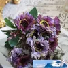 10 Köpfe/1 Bündel Malerei Seide Chrysanthemen Europäische Kunstblumen Hausgarten Hochzeit Weihnachten Zubehör 10 Stück