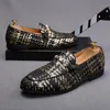 New Designer Men fashion Woven style slip-on flats prom Shoes Loafer Male Dress Homecoming wedding shoes Sapato Social Masculino