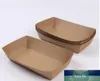 500pcs Cardboard Food Tray Hot Dog French Fries Plates Dishes Food Packaging Box Disposable Dinnerware Tableware