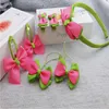 7pcs Set Kids Girl Baby Babyband Coup Metter Bow Flower Hair Band Accessoires Head Rubber Bandhair Clip Hairpin199U7877947