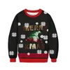 Camisolas masculinas unisex casais feio Natal natal redondo pescoço pulôver moletom 3d engraçado esquilo impresso feriado jumpers