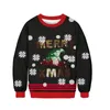 Maglioni da uomo Coppie unisex Ugly Christmas Xmas Girocollo Pullover Felpa 3D Divertente scoiattolo Stampato Maglioni natalizi