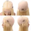 613 spetsfront peruk rak spets fronala mänskliga hår peruker för svarta kvinnor brasiliansk honung 13x6 kort bob spets lång remy wigs9934540