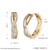 K Gold Zircon Ear Clasp Line على شكل ماس رومانسي للرياح الرومانسية مقطع الأذن 3423870