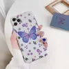 Custodia per telefono con cornice per fotocamera 3D farfalla di lusso per IPhone 11 Pro MAX XS MAX 7 8 Plus X XR Fiori blingbling Cover morbida IMD Coque