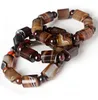 Natural Brasilien Sardonyx Barrel Bead Armband Passepartout Transfer Beads Armband Smycken