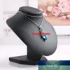 Black PU Leather Neck Shelf Models Necklace Pendant Holder Mannequin Bust Jewelry Display Stand Show Storage