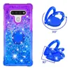 LG STYLO 6 TPU Back Coverphood Shepproof Bloatter Bloatter Liquiding Quicksand Waterfall Rhinestones Pierścień Pierścień Pierścień Kopiący do LG 4074103