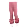 kızlar MX200811 için Bebek Küçük Kızlar Buzlanma fırfır Tozluklar Çocuk Uzun Butik Pantolon Bebek Pamuk Bottoms Elastik Bel Pantolon