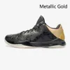 Chaos II 5 Proto Metallic Gold Herren Basketballschuhe Big Stage Bruce Lee LA 5s Triple Black Herren Trainer Sport Turnschuhe 7-12