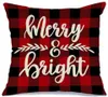 2021 새로운 1pcs 크리스마스 축제 베개 케이스 산타 클로스 인쇄 염색 소파 침대 홈 장식 베개 커버 침실 크리스마스 쿠션 커버