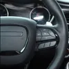Kit d'emblème de garniture de volant de voiture en ABS noir couverture de décoration d'autocollant pour Dodge Charger 2015 + accessoires intérieurs