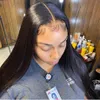 Perucas de cabelo humano em linha reta dianteira para mulheres negras Braço Brasil Bob Longo Frontal Remy Peruca 180 Densidade HD Peruca dianteira de renda completa