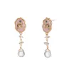 Natura Stone Shell Charm Örhängen Harts Coral Earring Drop Fashion Smycken Gåva för kvinnor 8 stilar Partihandel DHL Snabbt fartyg