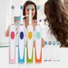 AZDENT New Rotating Electric Toothbrush Rechargeable Charging with 4pcs Heads Rotary Teeth Tooth Brush Deep Cleaning Oral Care