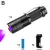 Flashlights Torches EZK20 Drop Mini Zoomable 3 Modes Scorpion UV LED Ultraviolet Torch Money Detector Pet Urine Stains Detecto