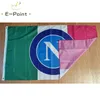 Italia Napoli FC 3 * 5ft (90cm * 150cm) Poliestere Serie A bandiera Banner decorazione volante casa giardino bandiera Regali festivi