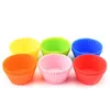 24 pz/set Rotonda In Silicone Muffin Tazze 7 cm Silicone Cupcake Tazze 6 Colori 24 pz Muffin Pan Bakeware Pasticceria Strumenti Accessori Da Cucina