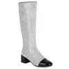 Stiefel Sgesvier Glitter Kniehohe Frauen Gold Silber Große Frau 2021 Herbst Winter Party Hochzeit Bling Schuhe1