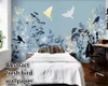 Beibehang Tapete Kinder Wandbild Custom Home Interior verträumte frische abstrakte Vogel fliegende Ölgemälde Tapete 3D an der Wand