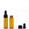 5 ml Amber Glas Essentiële Olie DROPPER Flessen Mini Lege Oogdruppel Perfume Cosmetische Vloeibare Sample Container DHL GRATIS