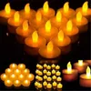 Dia das Bruxas Velas Luzes 8 cores pilhas festa de aniversário do LED velas sem chama cintilação Weeding Decoração Iluminação KKB1