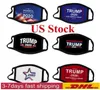 US Stock 2020 Val Trump Kampanjdesigner Ansiktsmask Återanvändbar Svart Ansiktsmasker Trump Skriv ut Skyddande Anti-Damm Mouth Cover