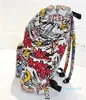 New- sport backpack Casual Graffiti canvas backpack men luggage travel fashion school bag