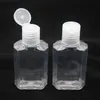 Bouteille vide de Gel désinfectant pour les mains de 60ml, bouteille de savon liquide pour les mains, bouteille de voyage transparente pressée pour animaux de compagnie JXW670