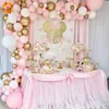 1 zestaw Macaron Balon Arch Zestaw Pastelowy Szary Różowy Balon Garland Rose Gold Confetti Wedding Party Decoration Dostawy Baby Shower Y200903