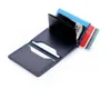 100 Echte lederen houder Aluminium Business ID Kaarthouder Slim Metal Card Case Mini Wallet For MEN7295631