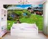 Custom 3D Landschap Behang Mooie en Romantische Pastorale Landschap Woonkamer Slaapkamer Wandbekleding HD Wallpaper