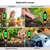 Mètres 4 en 1 Tester de sol Tester numérique PH METRIEUX HUMIDE MONITEUR Température du soleil pour les plantes de jardin