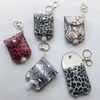 Leather Keychain Leopard Keychain Hand Sanitizer Leather Case Portable Disinfectant Protective Cover 11 Designs Size About 7*10cm BT309